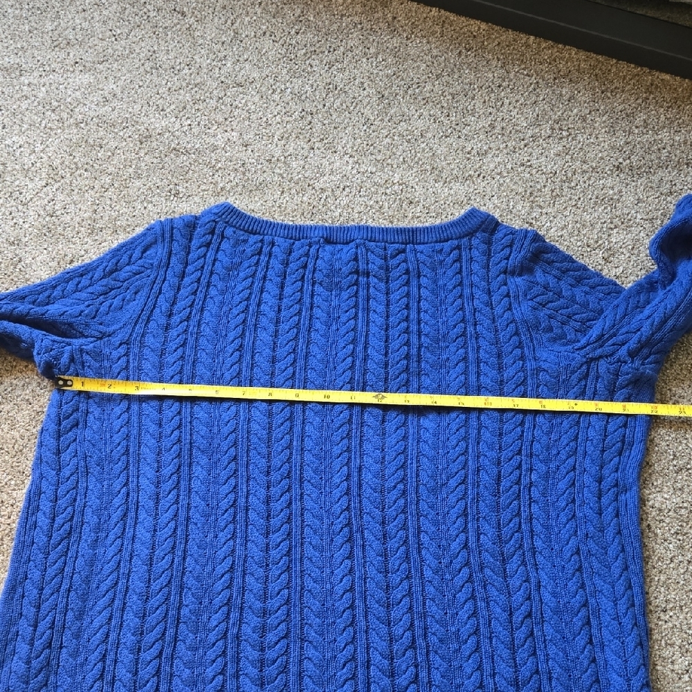 Lord & Taylor Vibrant Blue Knit Sweater - Picture 7 of 8